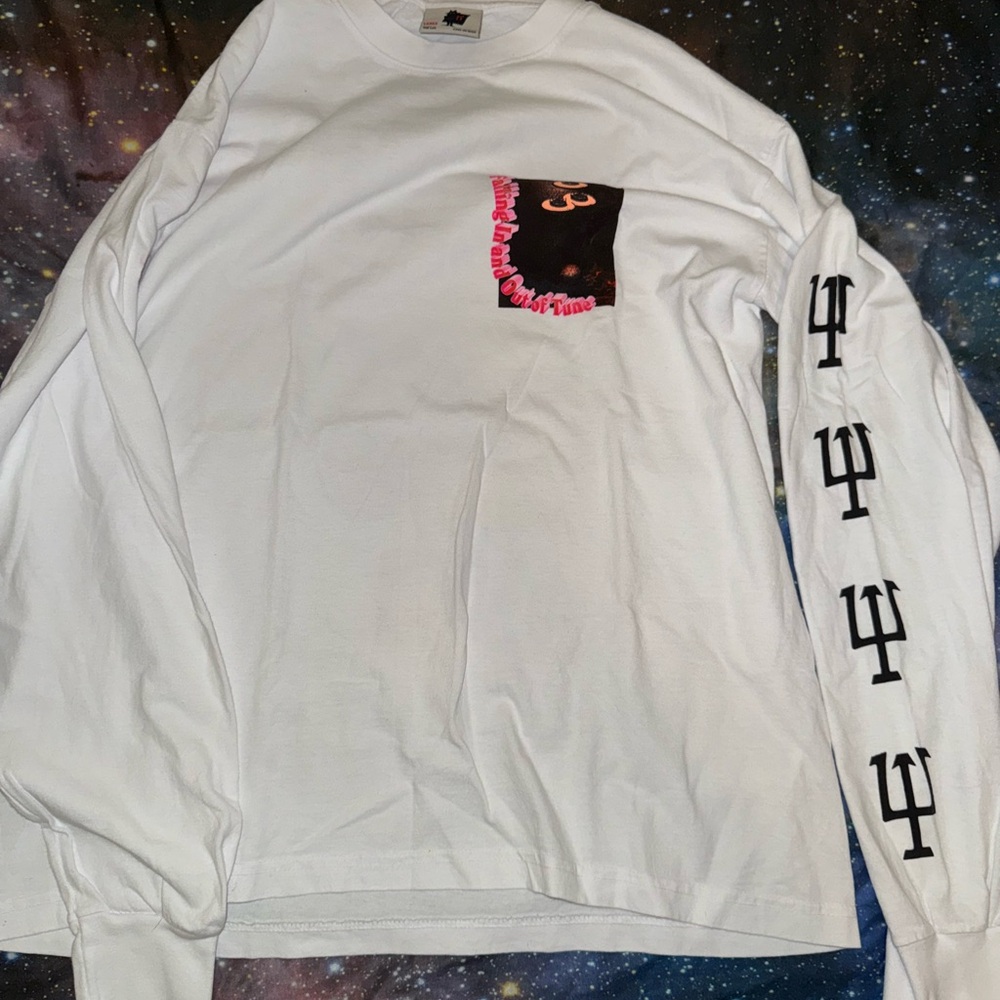 White Long Sleeve RMB Tee